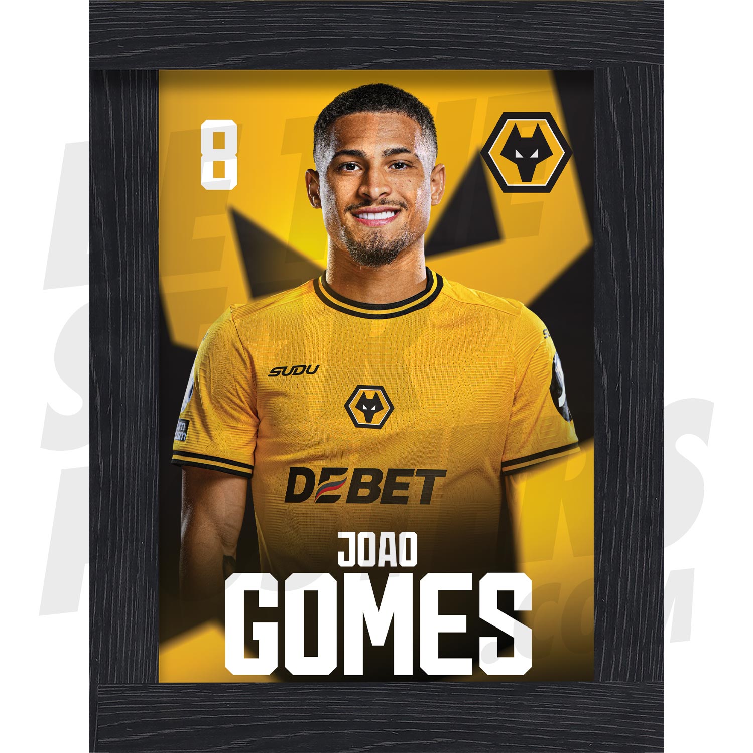 Wolverhampton Wanderers FC Joao Gomes 24/25 Headshot Poster