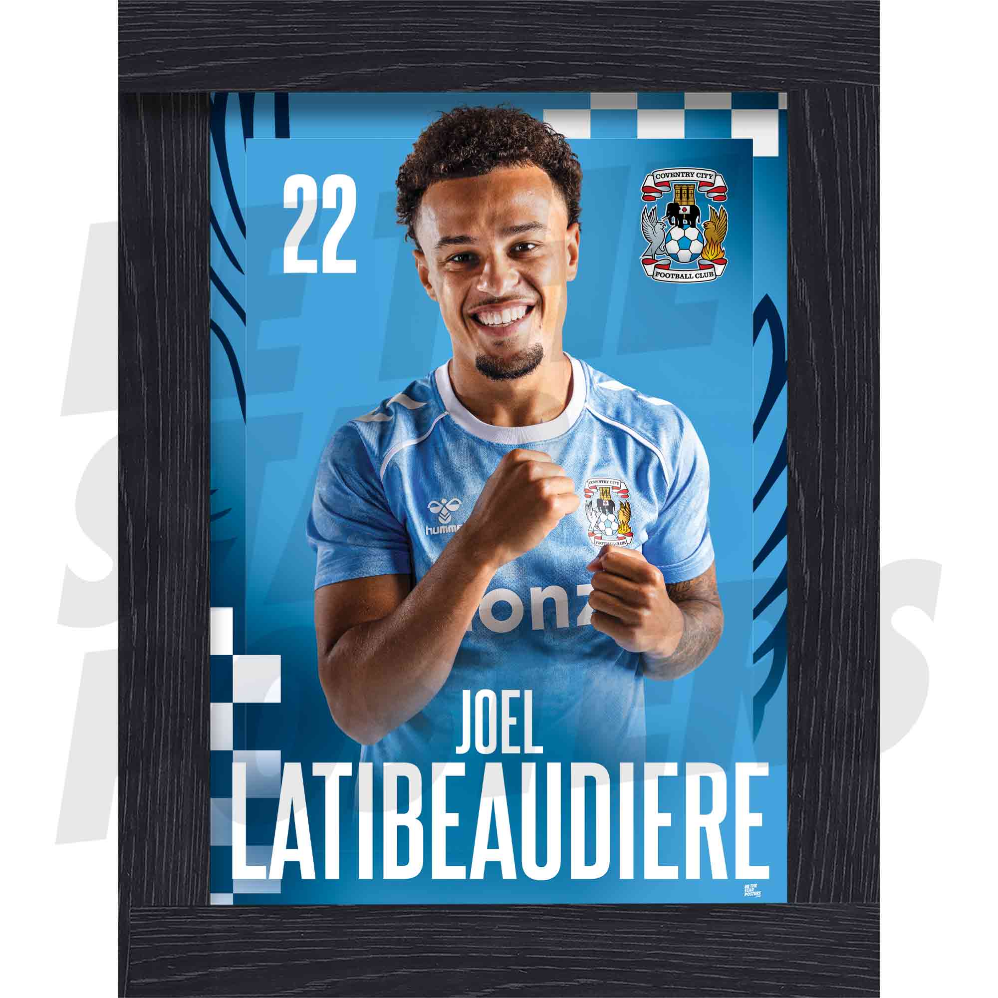 Coventry City FC Joel Latibeaudiere 25/26 Headshot Poster