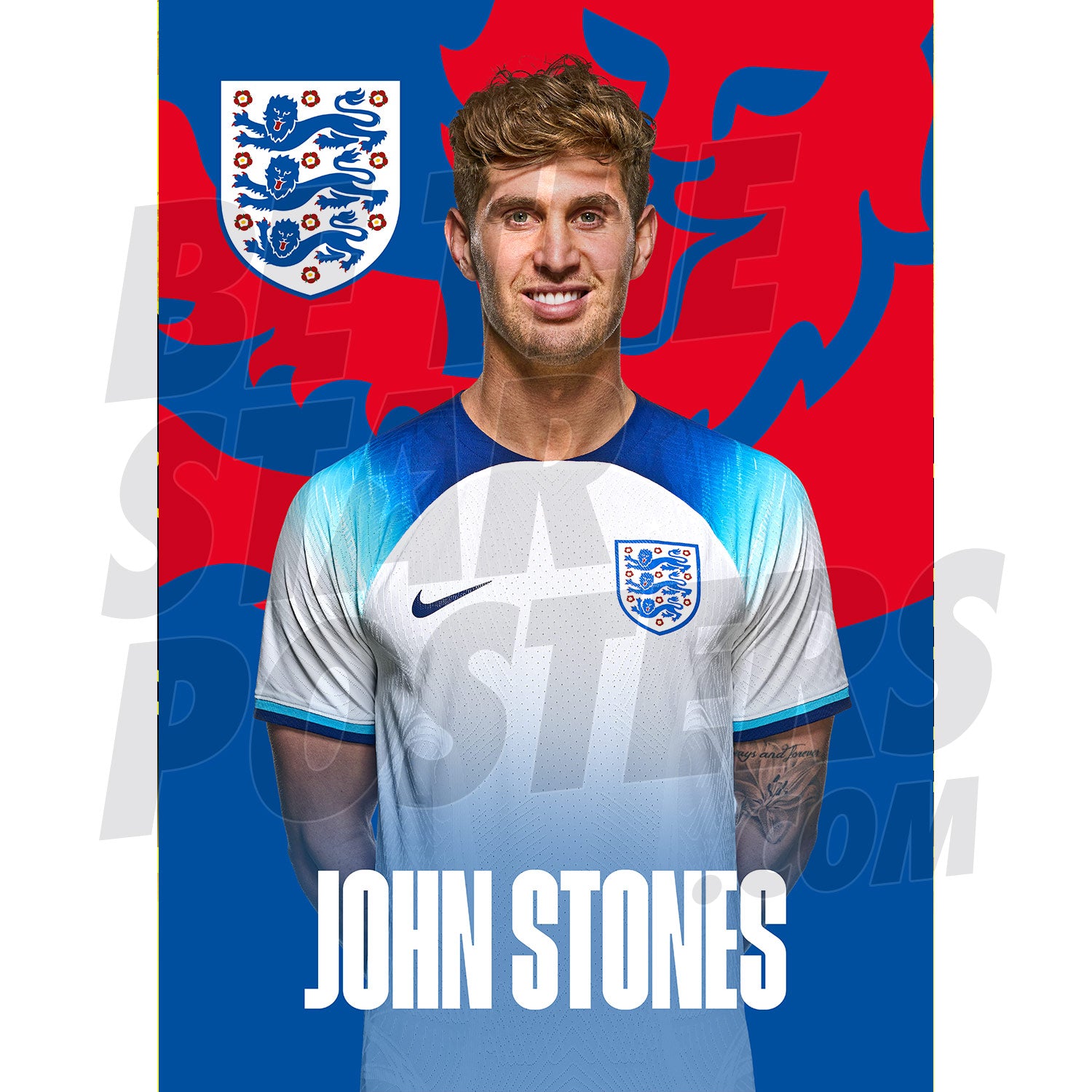 England Stones 22/23 Home Headshot Poster