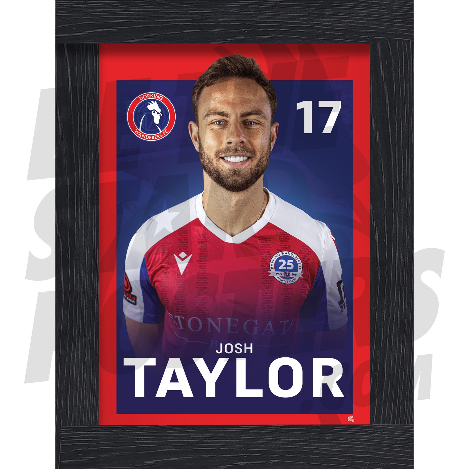 Dorking Wanderers FC Josh Taylor 24/25 Headshot Poster
