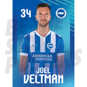 Brighton & Hove Albion FC Joel Veltman 25/26 Headshot Poster