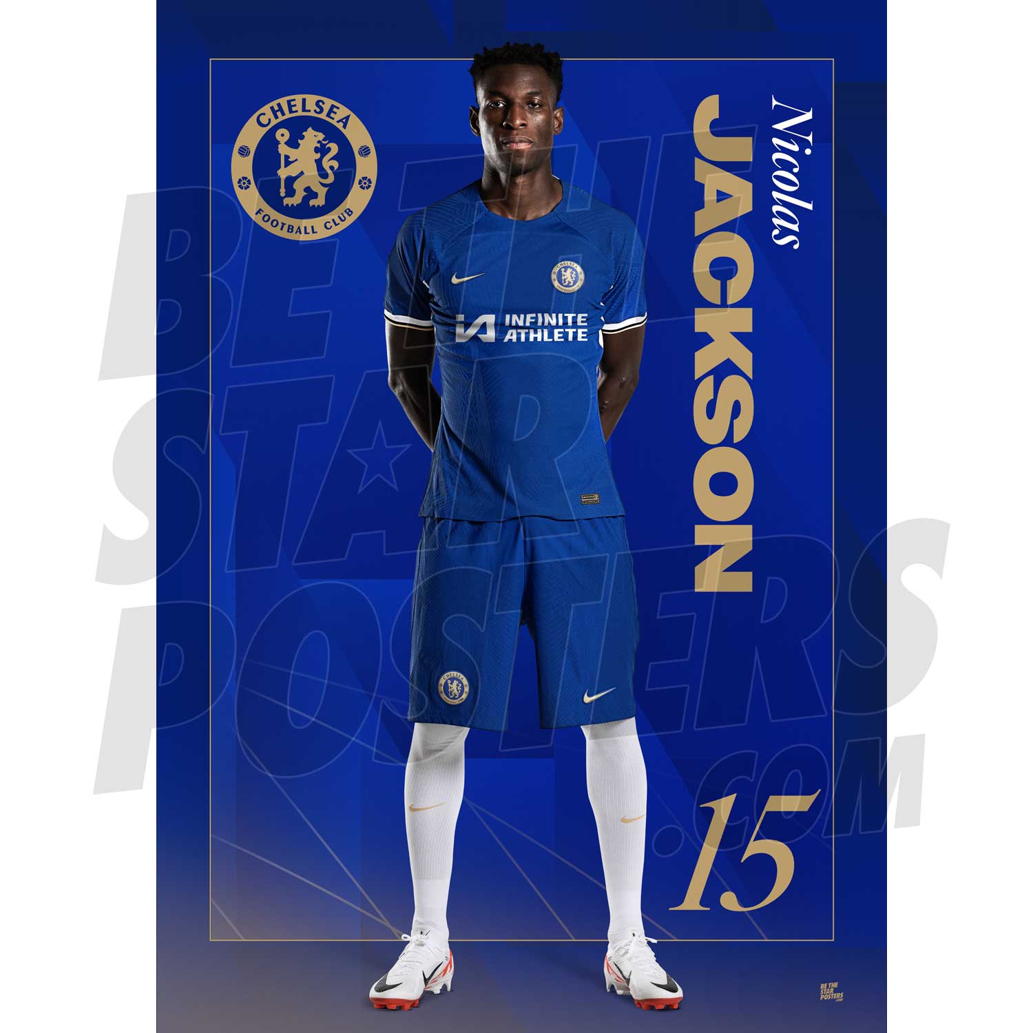Chelsea FC Jackson 23/24 Headshot Poster