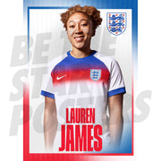 Lionesses James 25/26 Home Headshot Poster