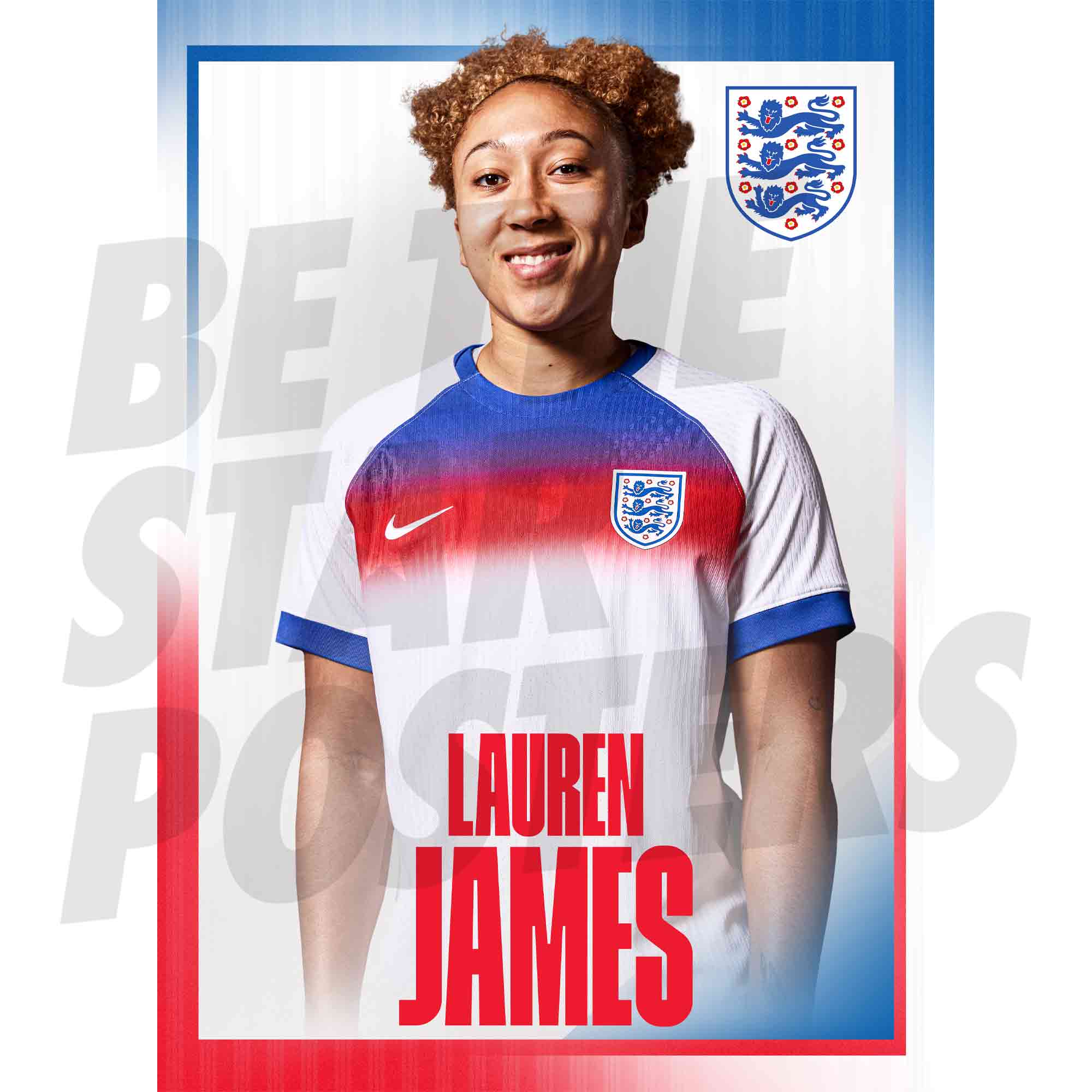Lionesses James 25/26 Home Headshot Poster