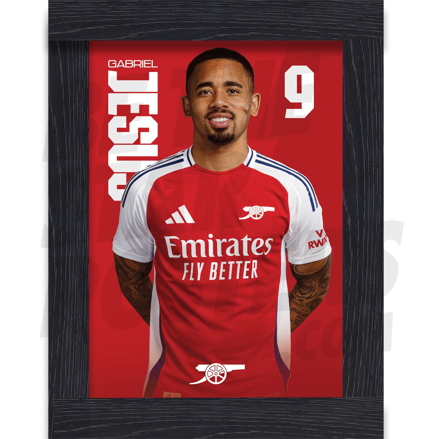 Arsenal FC Jesus 24/25 Headshot Poster