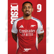 Arsenal FC Jesus 24/25 Headshot Poster