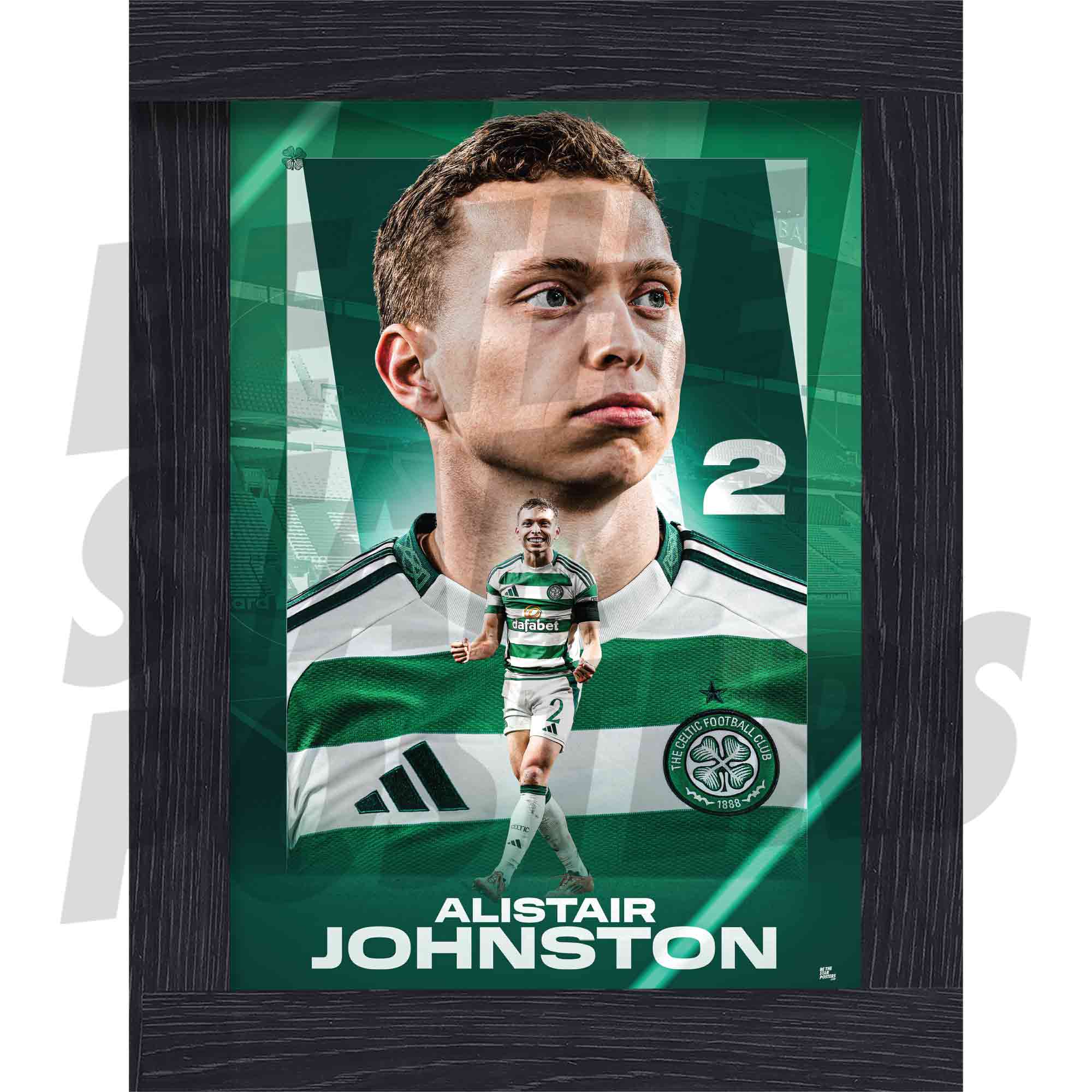 Celtic FC Johnston 24/25 Action Poster