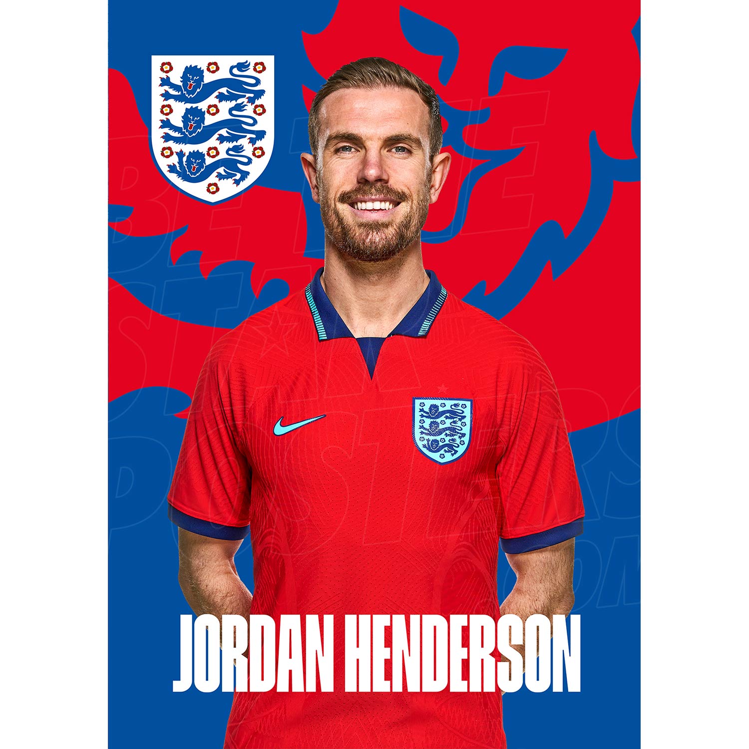 England Henderson 22/23 Away Headshot Poster