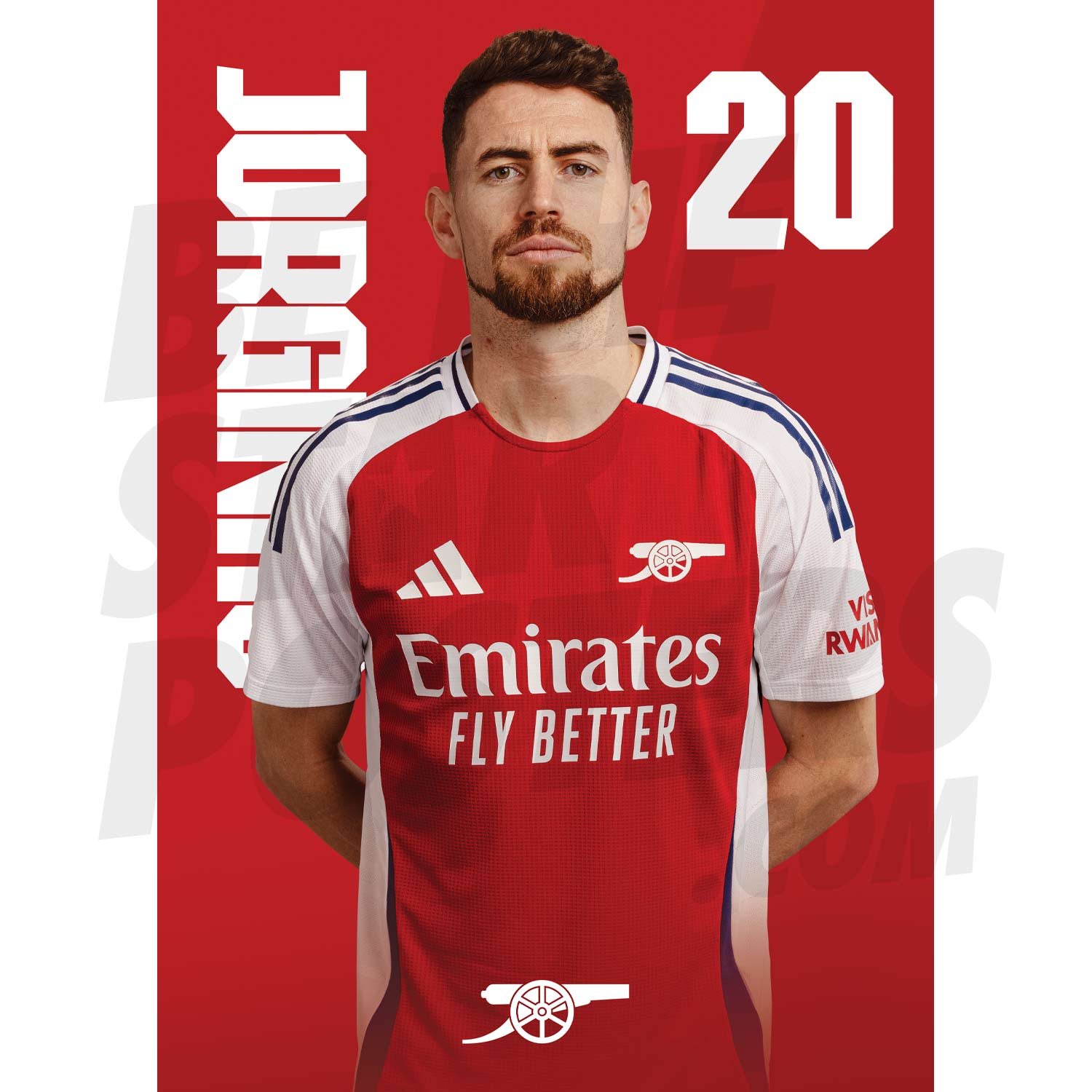 Arsenal FC Jorginho 24/25 Headshot Poster