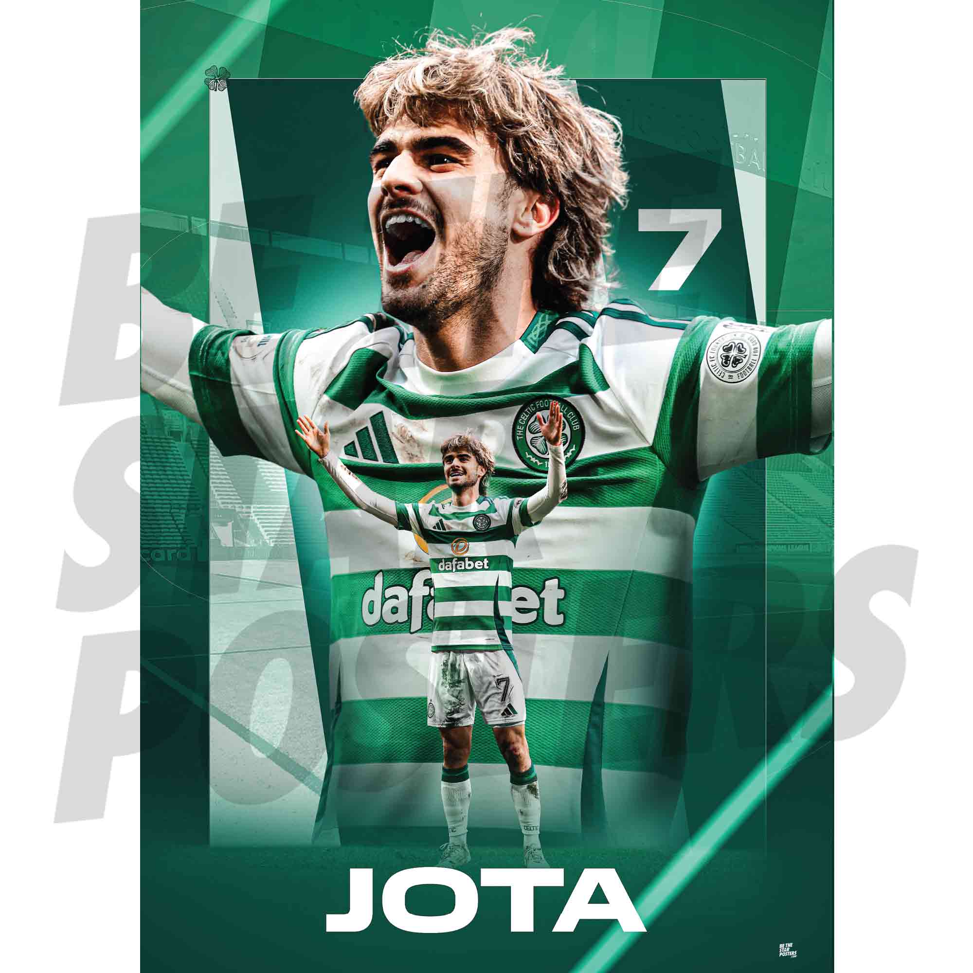 Celtic FC Jota 24/25 Action Poster