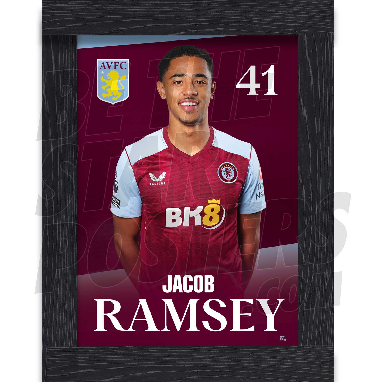 Aston Villa FC Ramsey 23/24 Headshot Poster