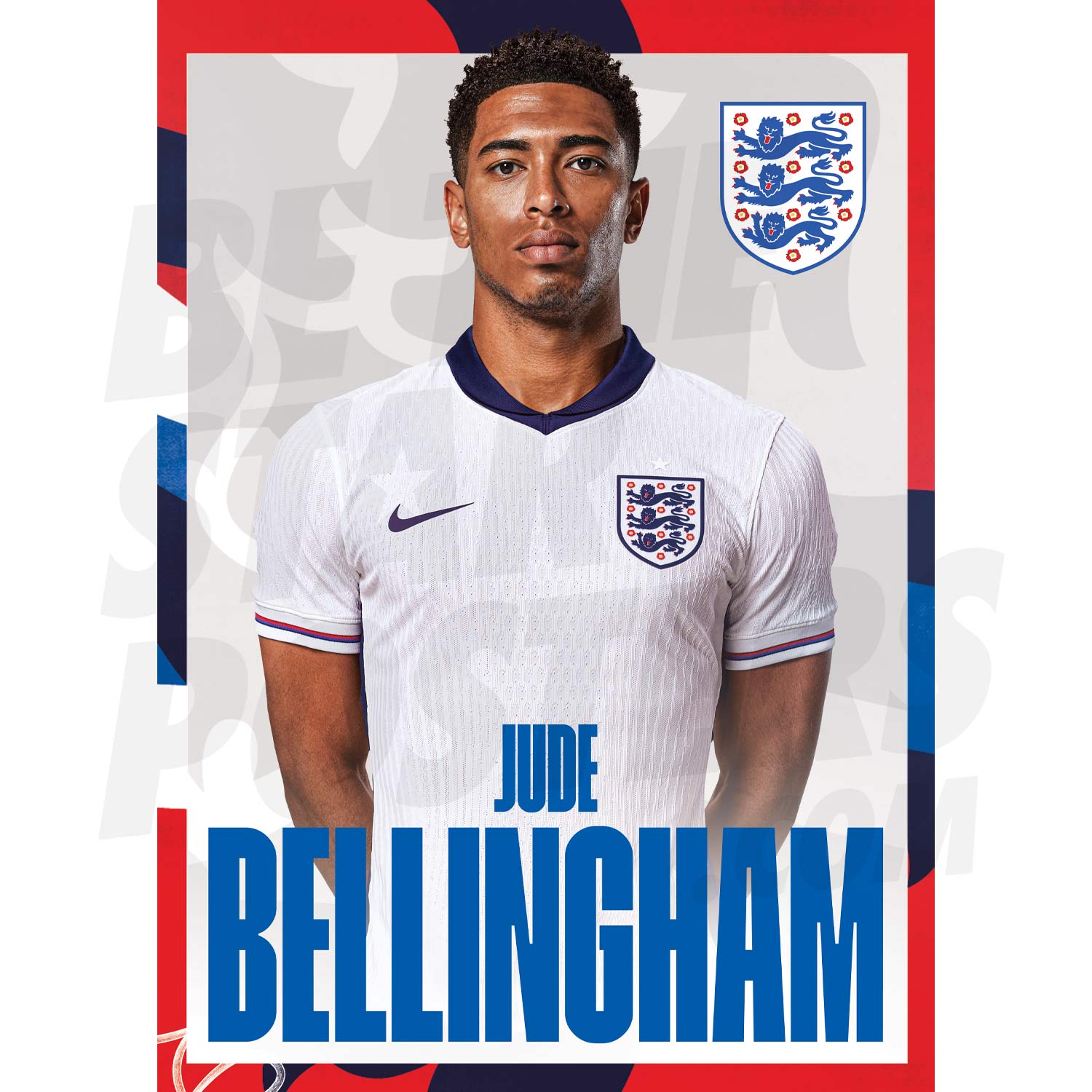 England Bellingham 24/25 Home Headshot Poster
