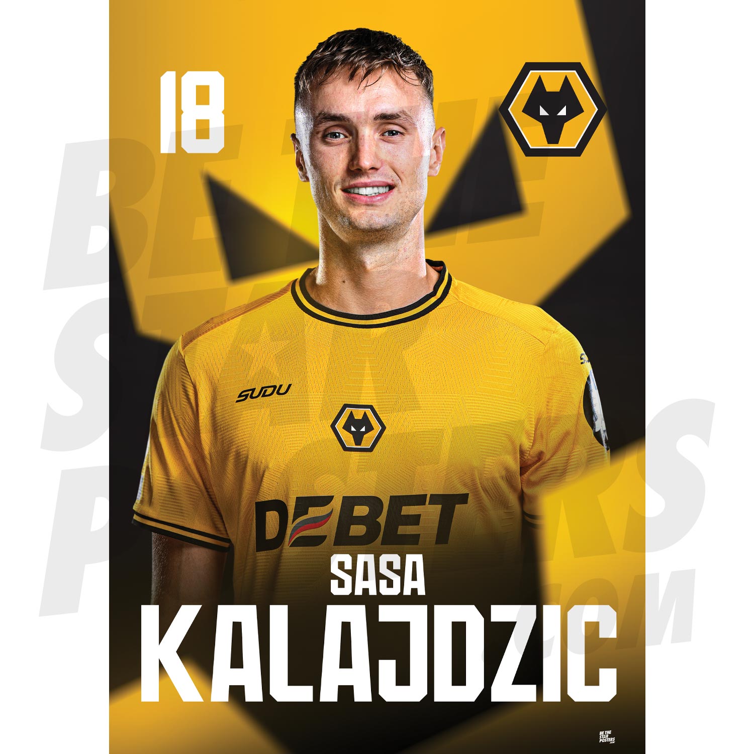 Wolverhampton Wanderers FC Kalajdzic 24/25 Headshot Poster