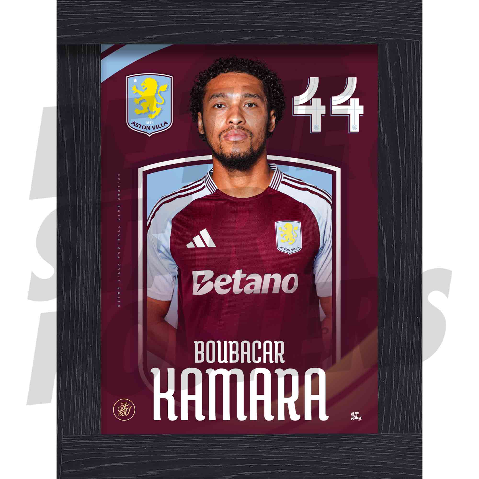 Aston Villa FC Kamara 24/25 Headshot Poster