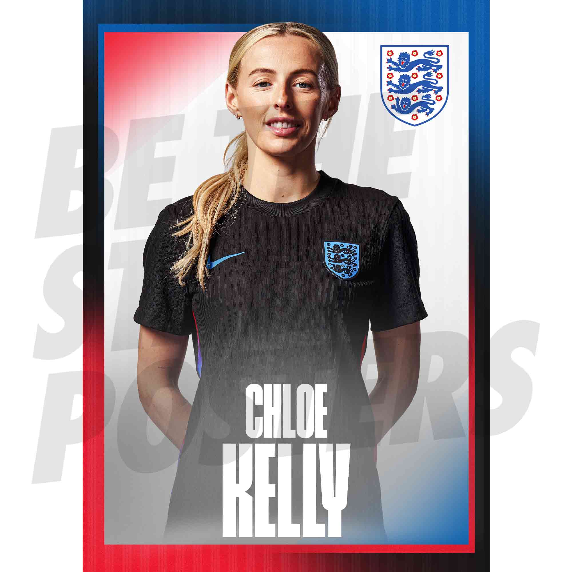 Lionesses Kelly 25/26 Away Headshot Poster