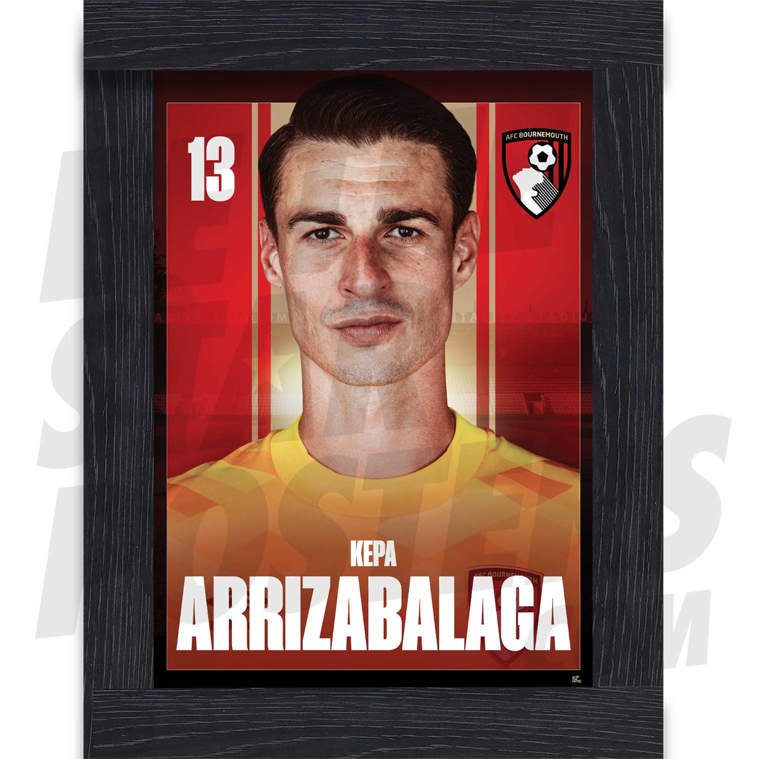 AFC Bournemouth Kepa 24/25 Headshot Poster