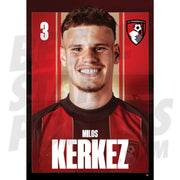 AFC Bournemouth Kerkez 24/25 Headshot Poster