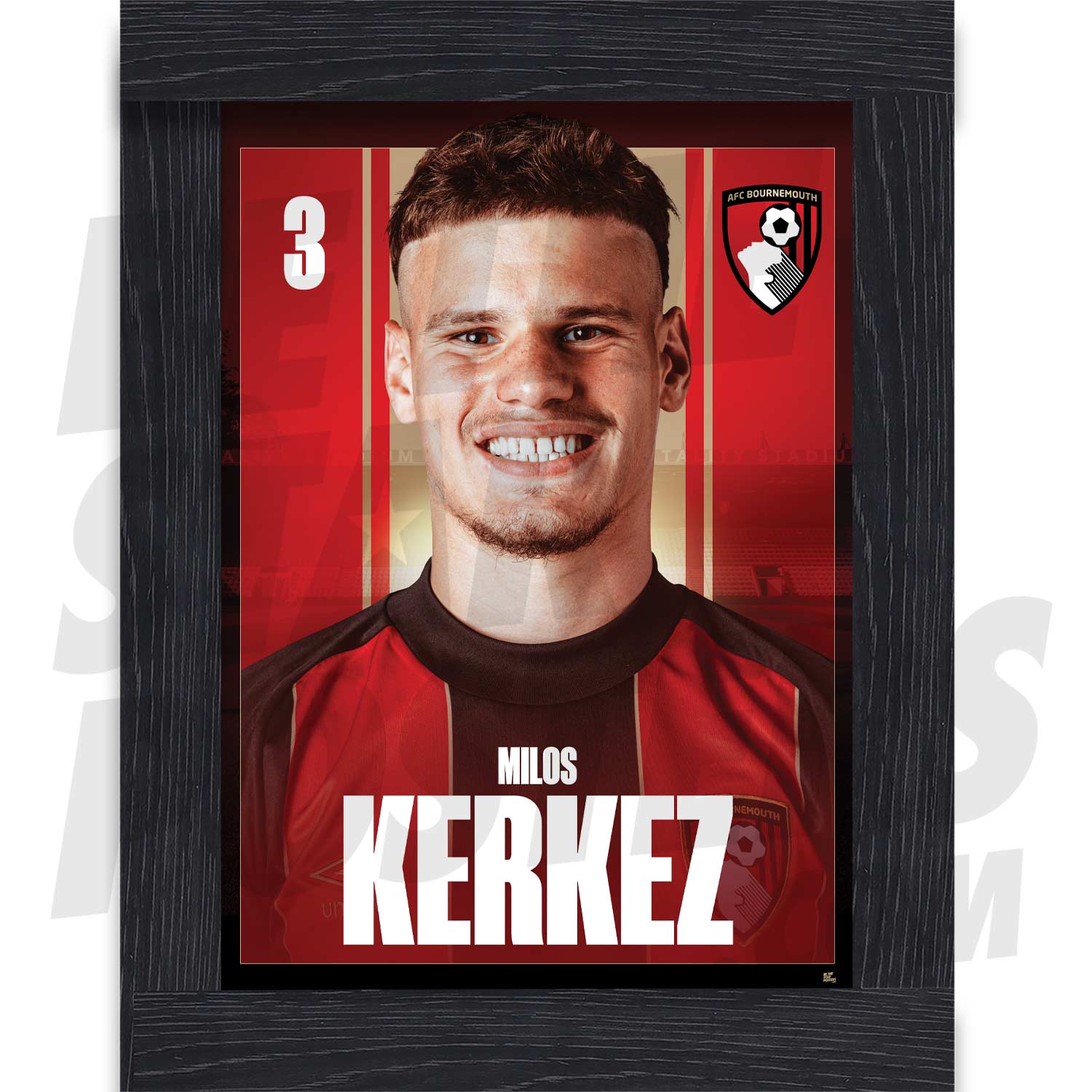 AFC Bournemouth Kerkez 24/25 Headshot Poster