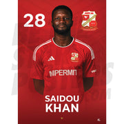 Swindon Town FC Khan 24/25 Headshot Poster