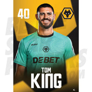 Wolverhampton Wanderers FC King 24/25 Headshot Poster