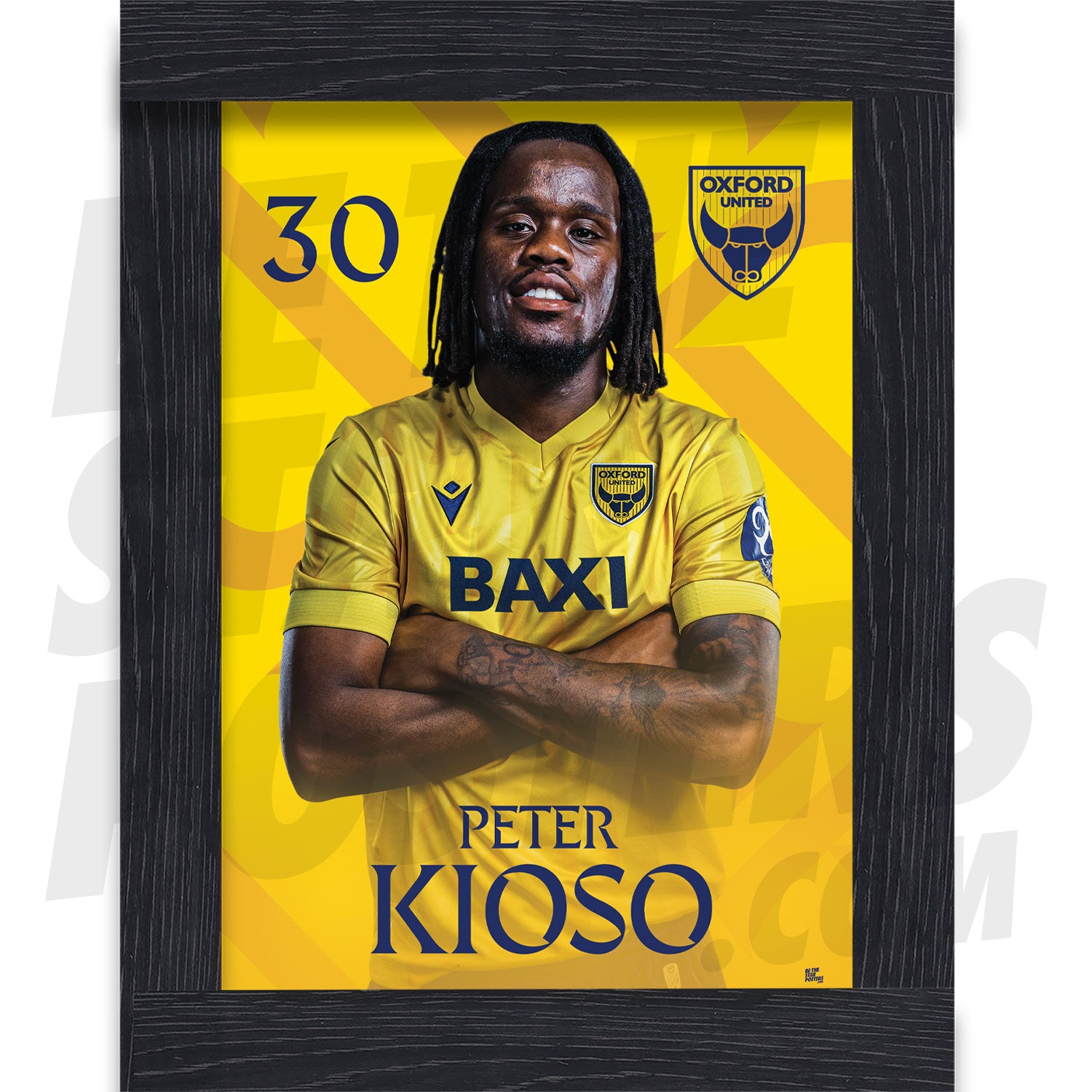 Oxford United FC Kioso 24/25 Headshot Poster