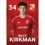 Swindon Town FC Kirkman 24/25 Headshot Poster