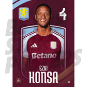 Aston Villa FC Konsa 24/25 Headshot Poster