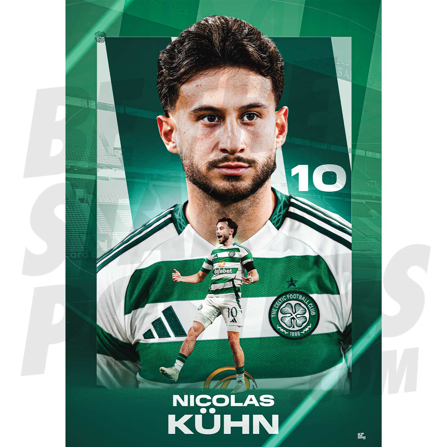 Celtic FC Kuhn 24/25 Action Poster