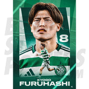 Celtic FC Kyogo 24/25 Action Poster