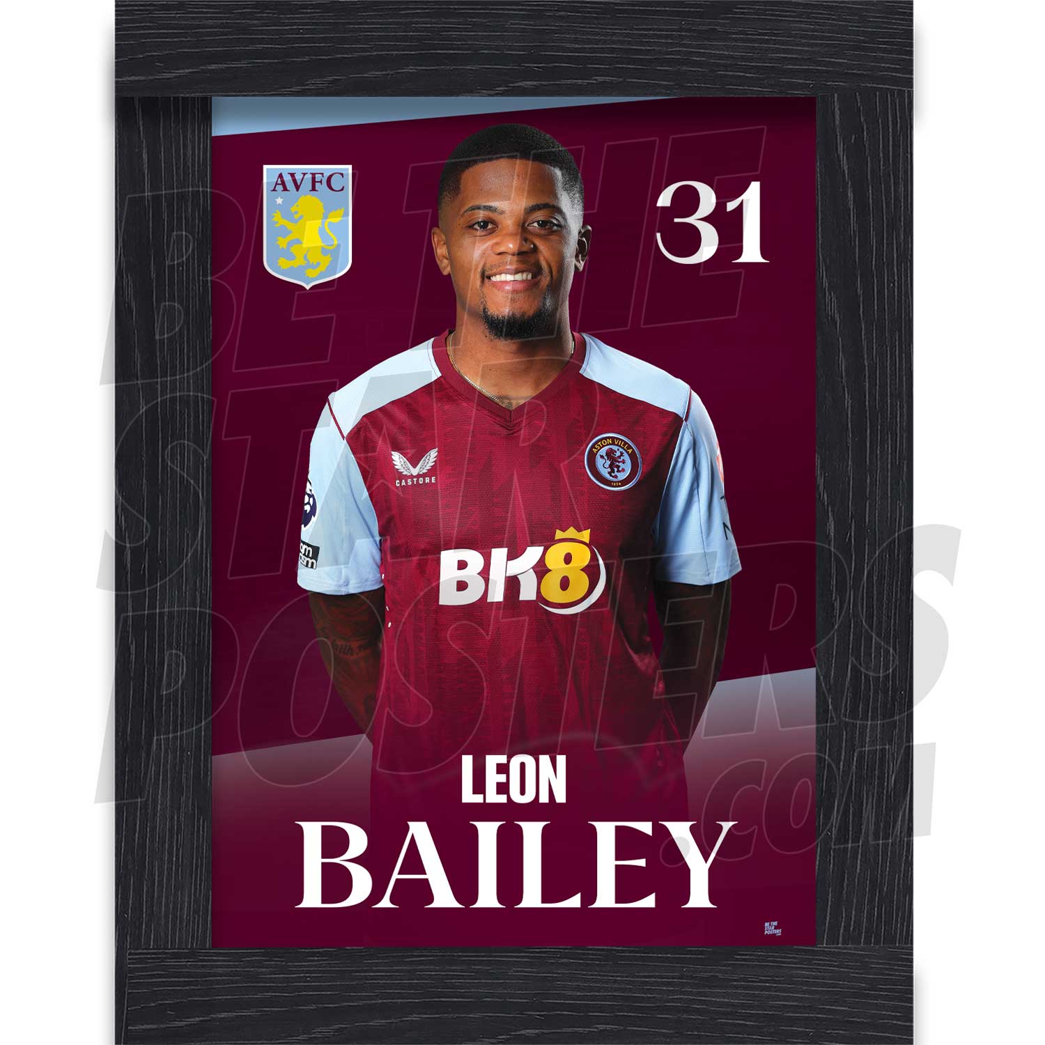 Aston Villa FC Bailey 23/24 Headshot Poster