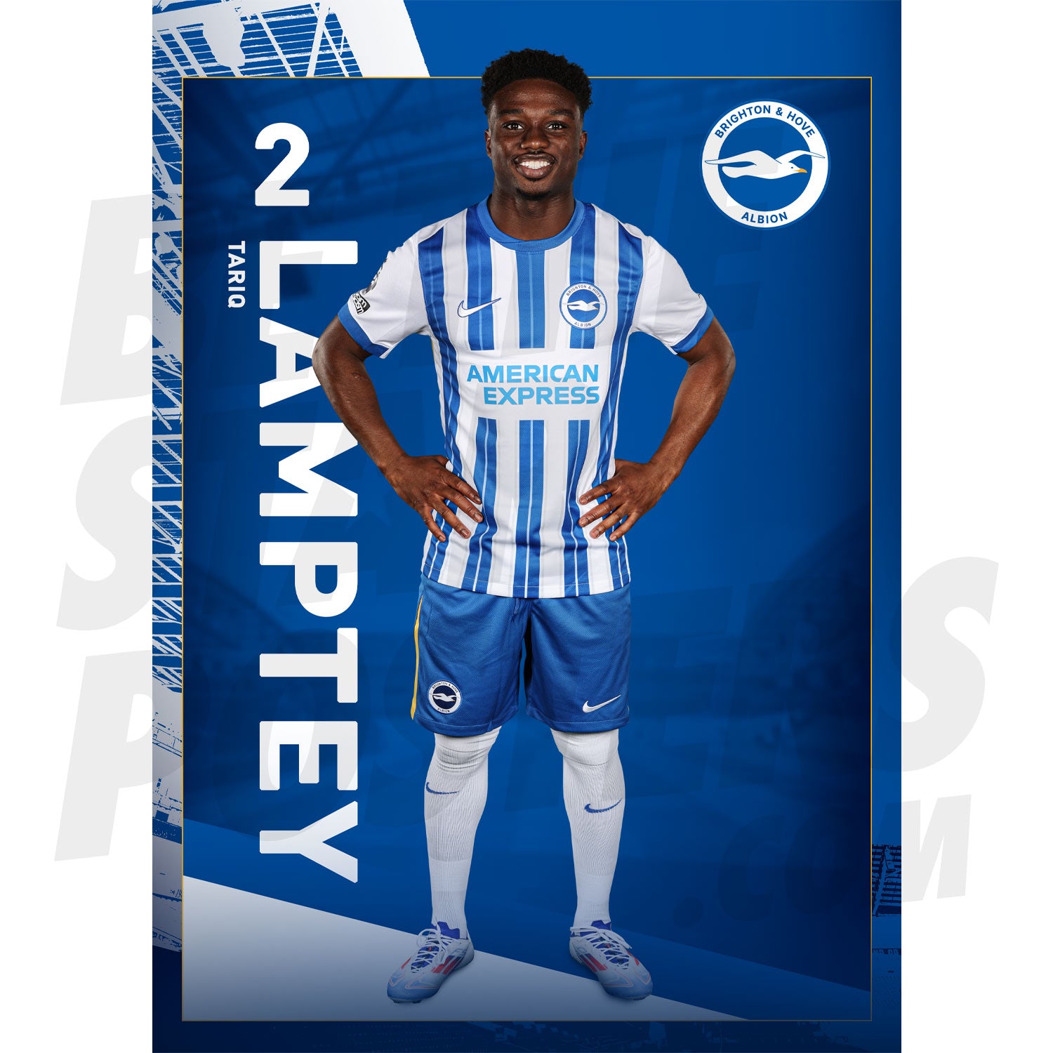 Brighton & Hove Albion FC Lamptey 24/25 Headshot Poster