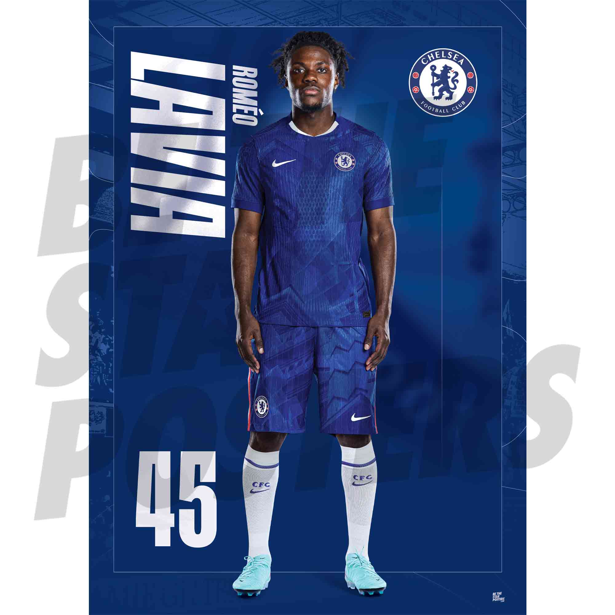 Chelsea FC Lavia 25/26 Headshot Poster