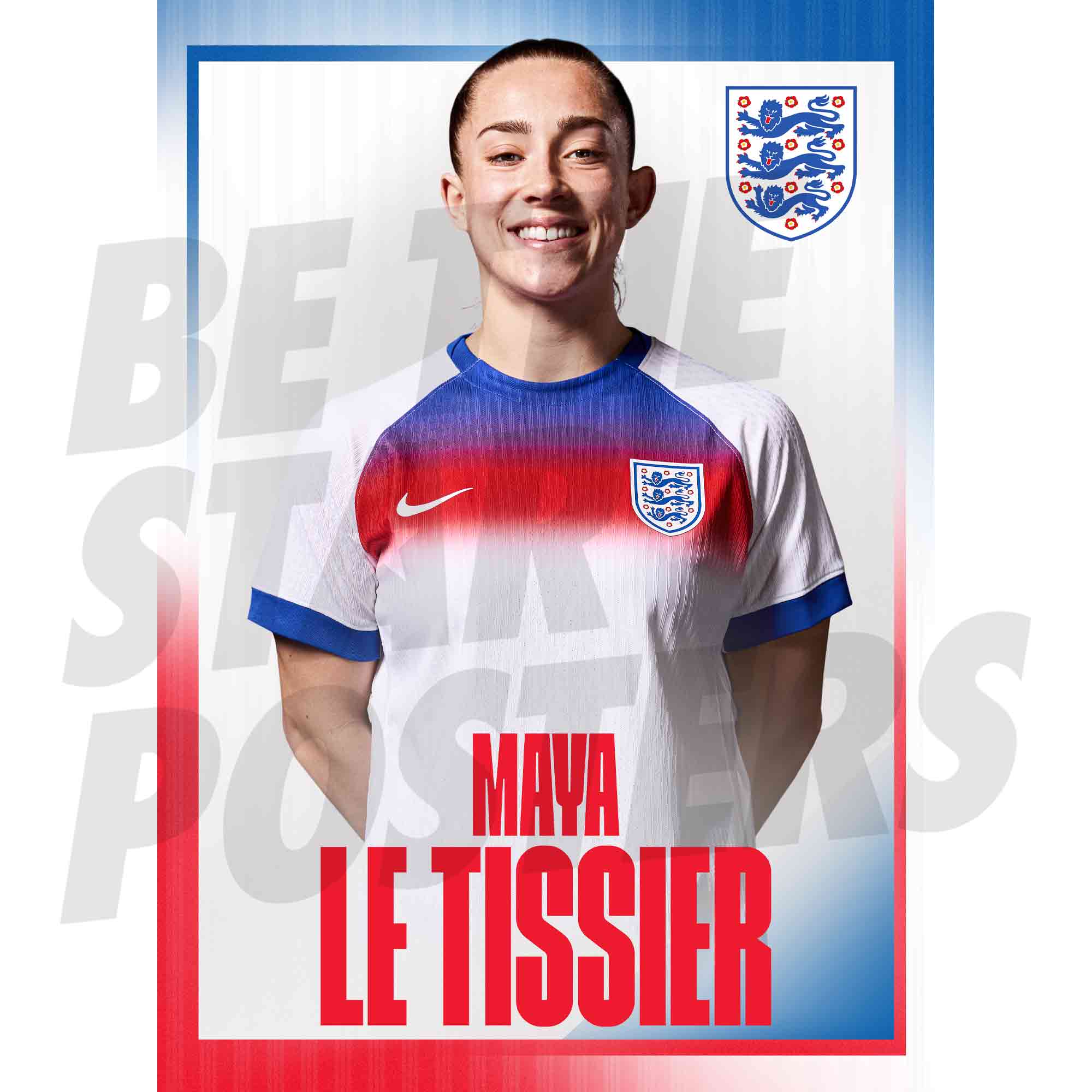 Lionesses Le Tissier 25/26 Home Headshot Poster