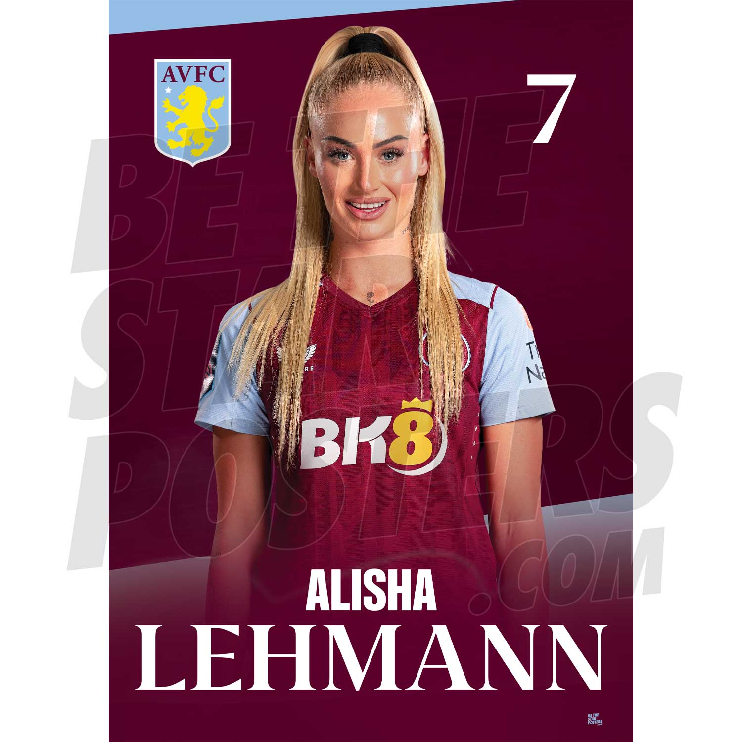 Aston Villa FC Alisha Lehmann 23/24 Headshot Poster