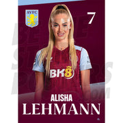 Aston Villa FC Alisha Lehmann 23/24 Headshot Poster