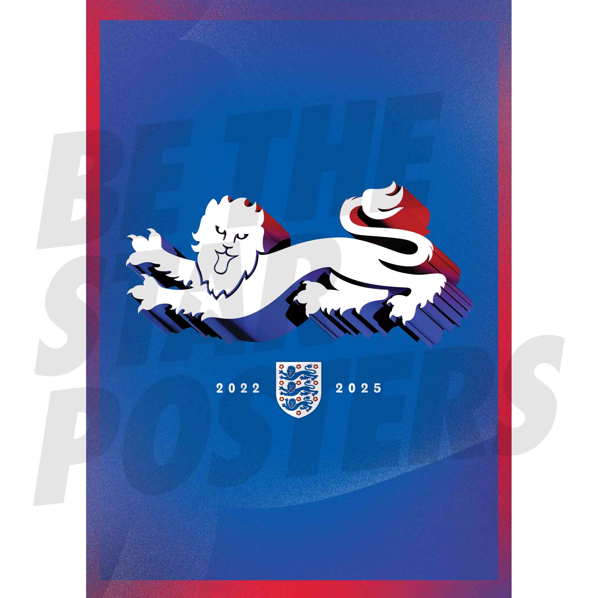 Lionesses European Champions Lion Crest Poster