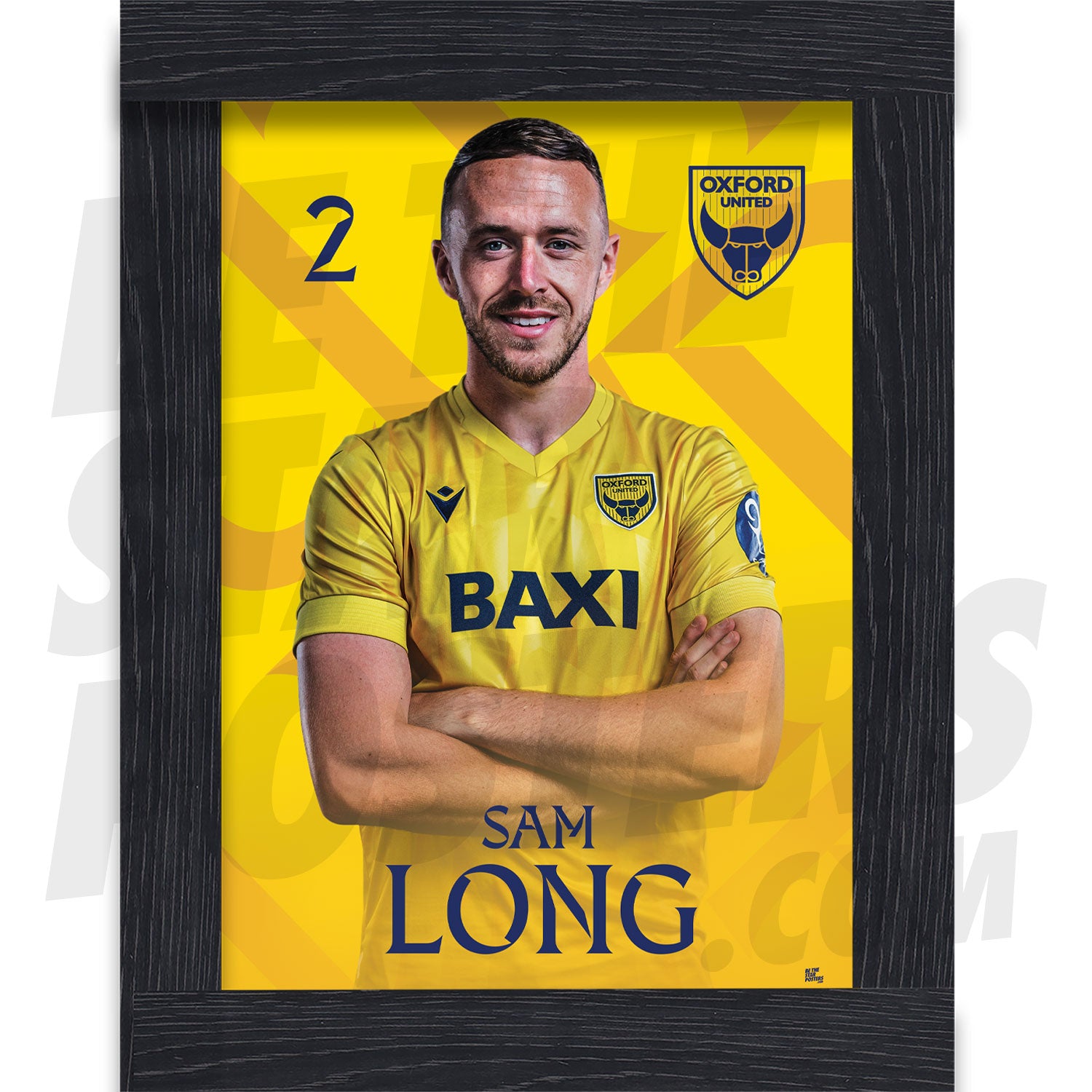 Oxford United FC Long 24/25 Headshot Poster