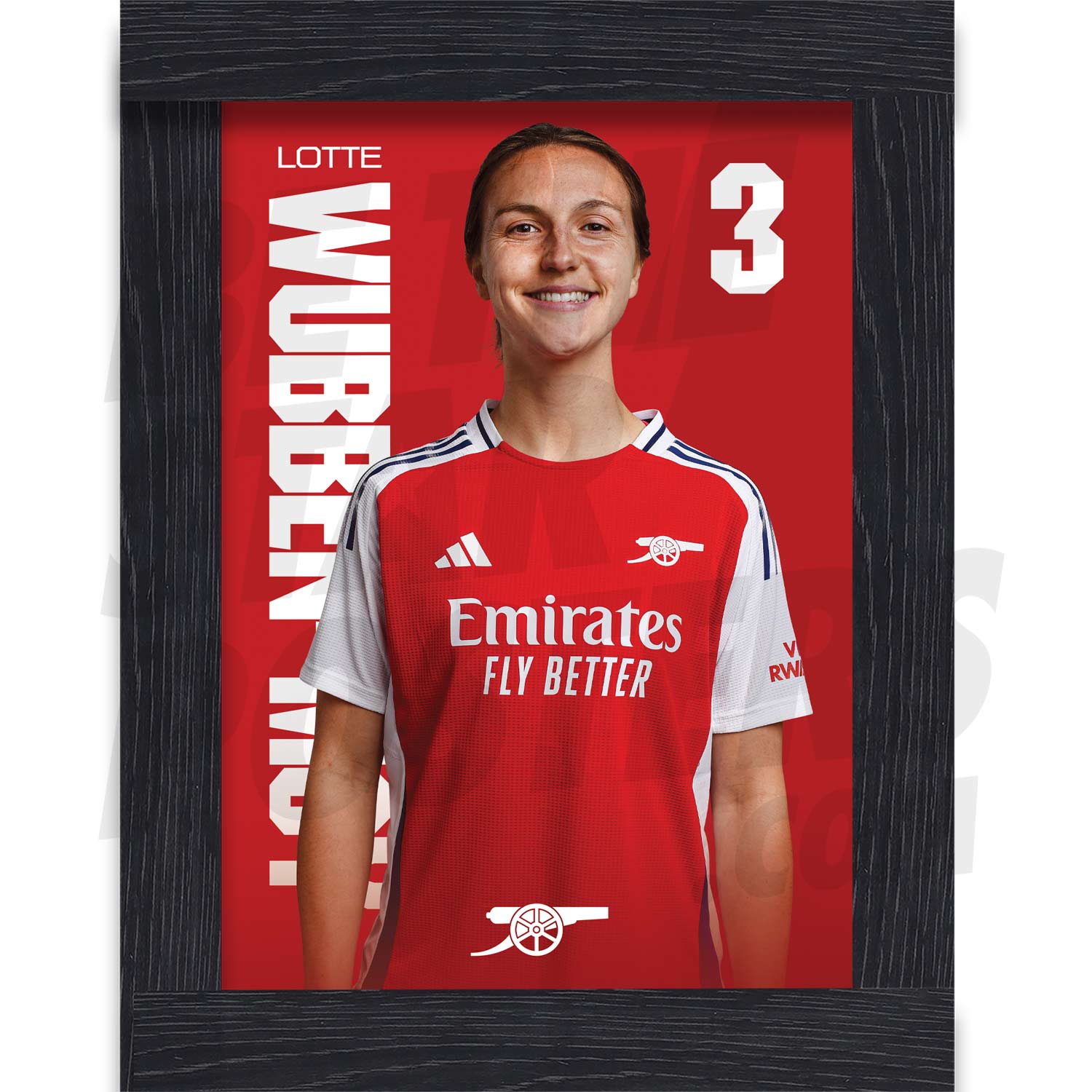 Arsenal FC Wubben-Moy 24/25 Headshot Poster