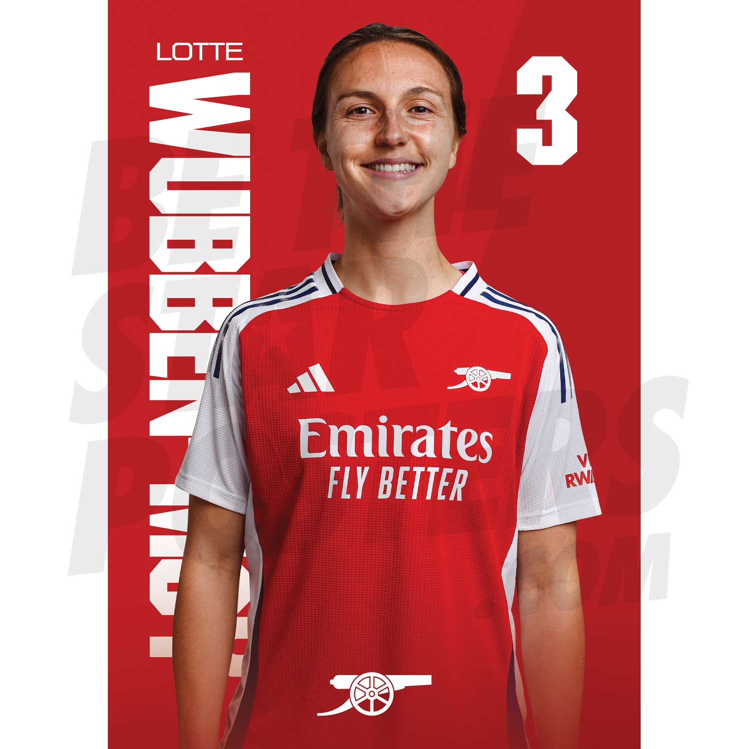 Arsenal FC Wubben-Moy 24/25 Headshot Poster