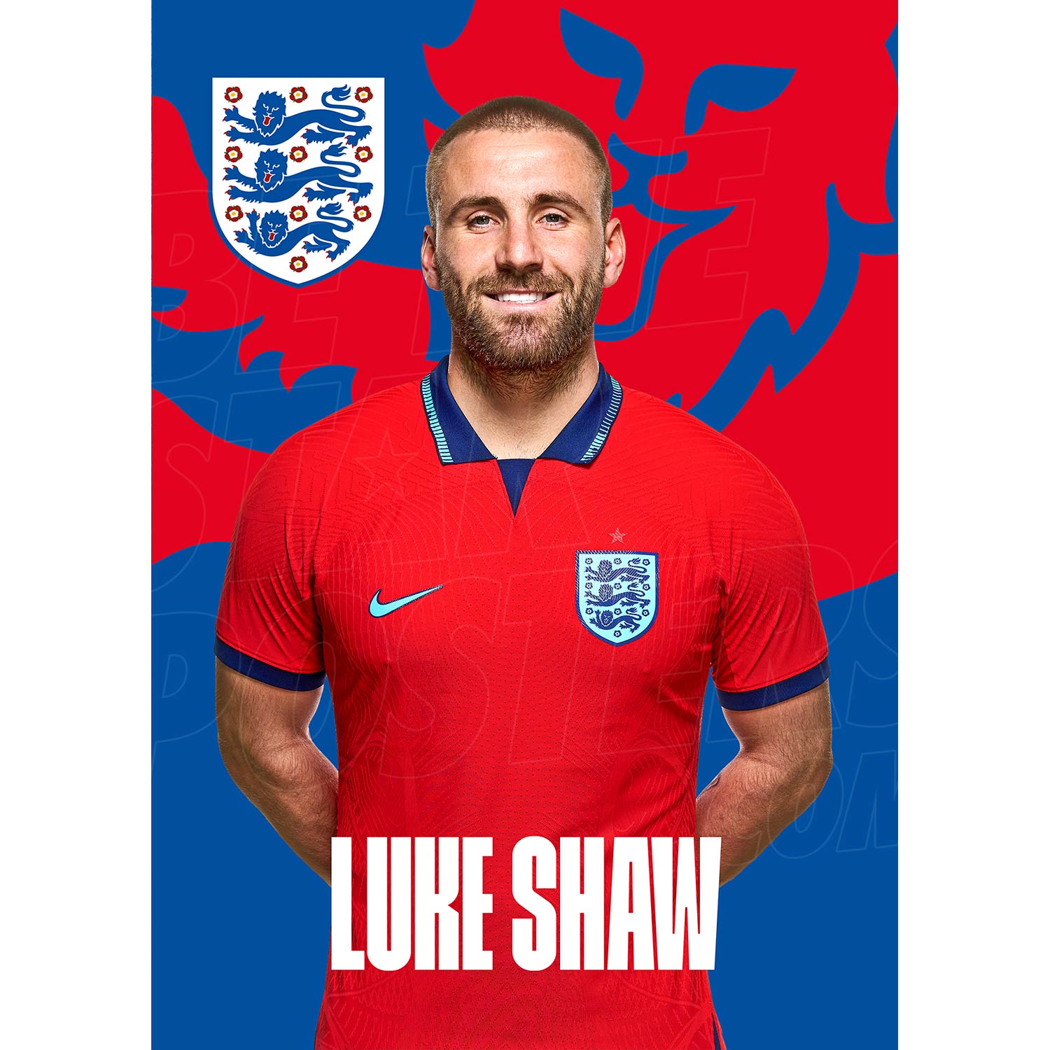 England Shaw 22/23 Away Headshot Poster