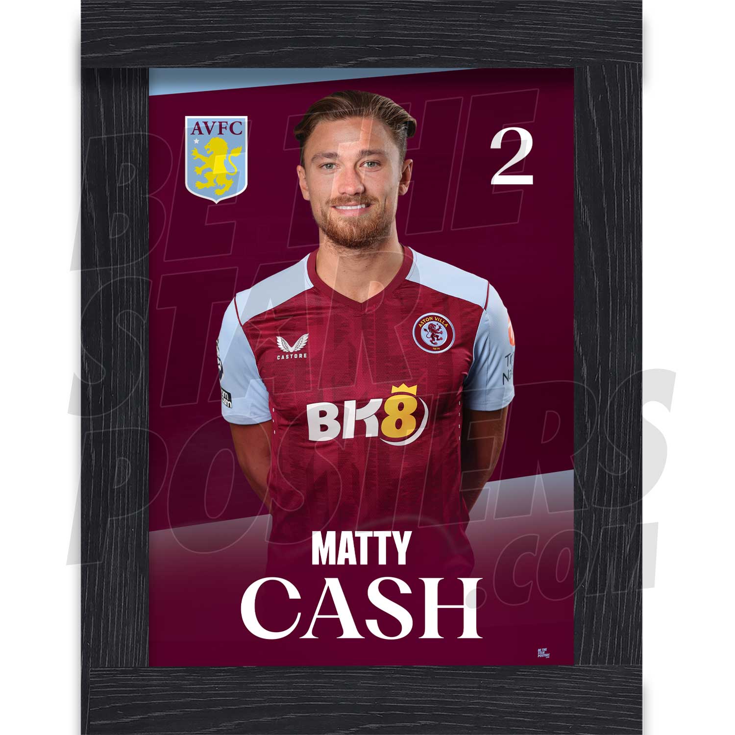 Aston Villa FC Cash 23/24 Headshot Poster