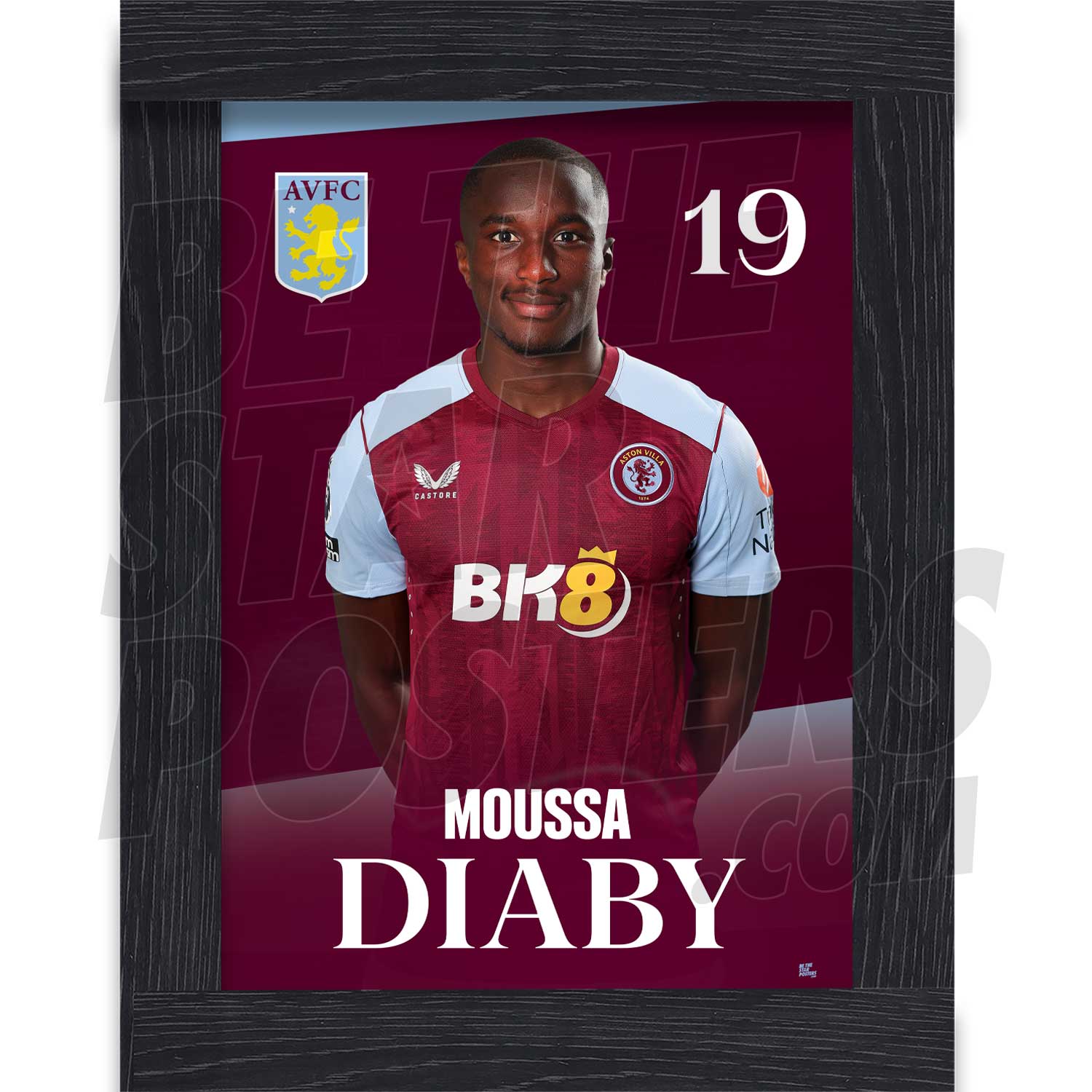 Aston Villa FC Diaby 23/24 Headshot Poster