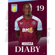Aston Villa FC Diaby 23/24 Headshot Poster