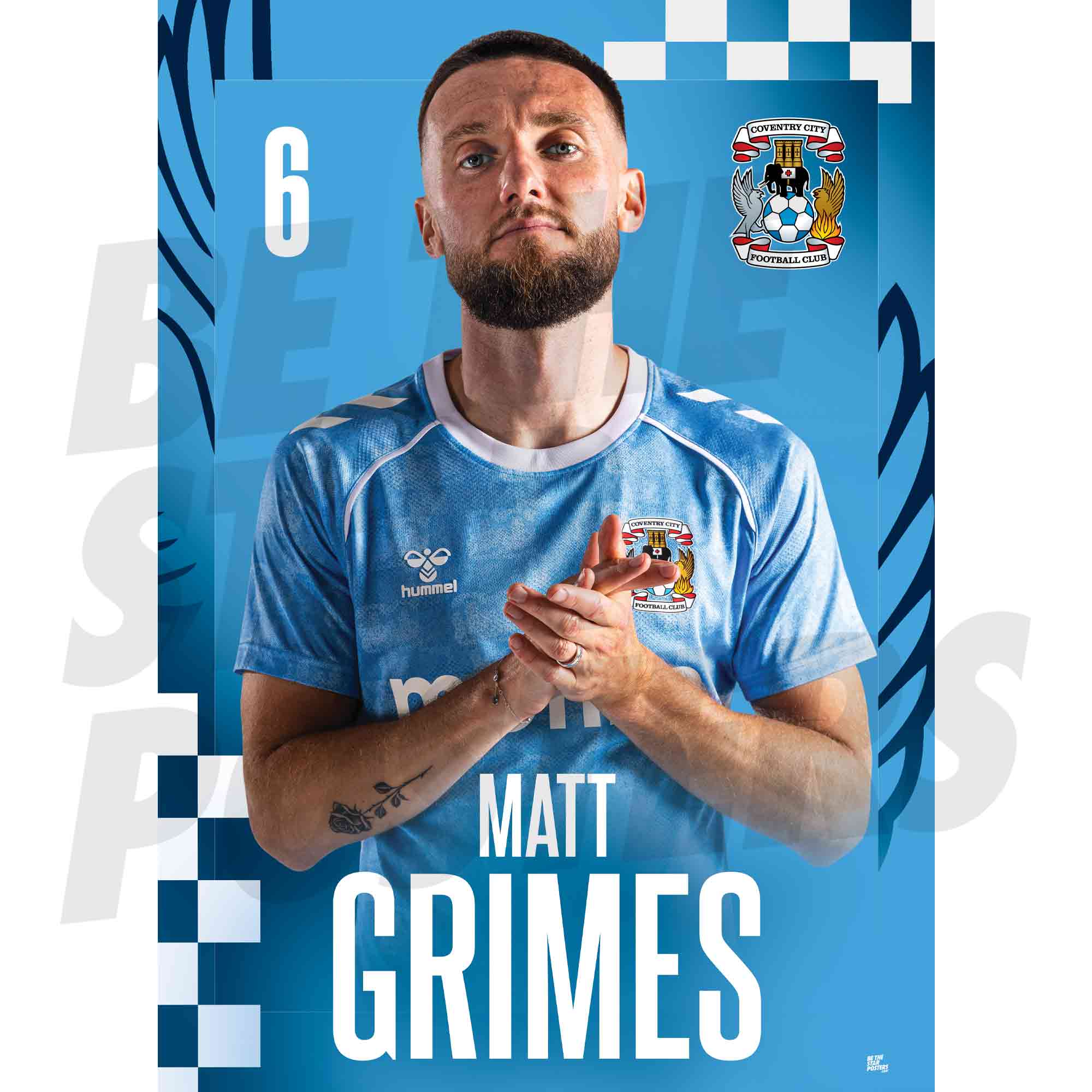 Coventry City FC Matt Grimes 25/26 Headshot Poster