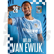 Coventry City FC Milan Van Ewijk 25/26 Headshot Poster