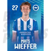 Brighton & Hove Albion FC Mats Wieffer 25/26 Headshot Poster
