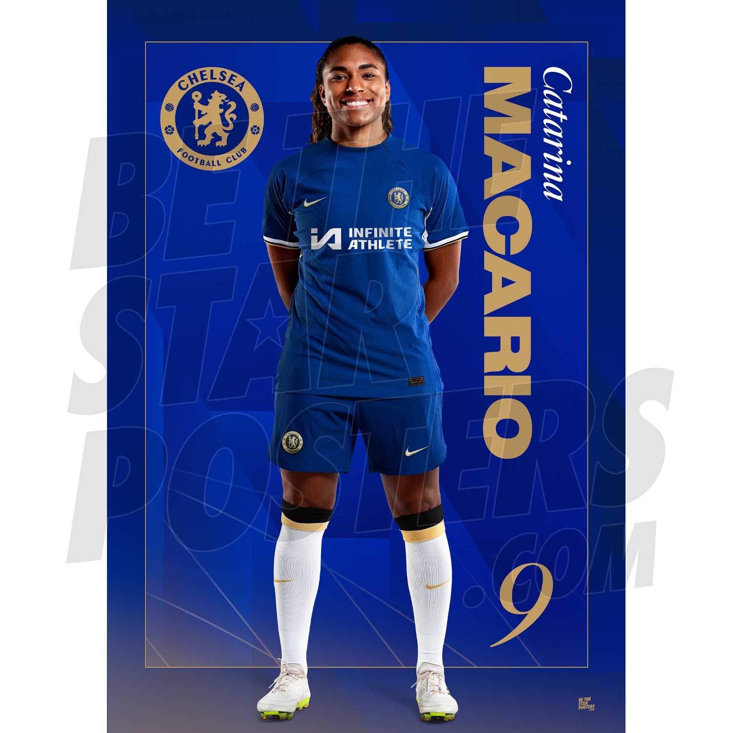 Chelsea FC Macario 23/24 Headshot Poster