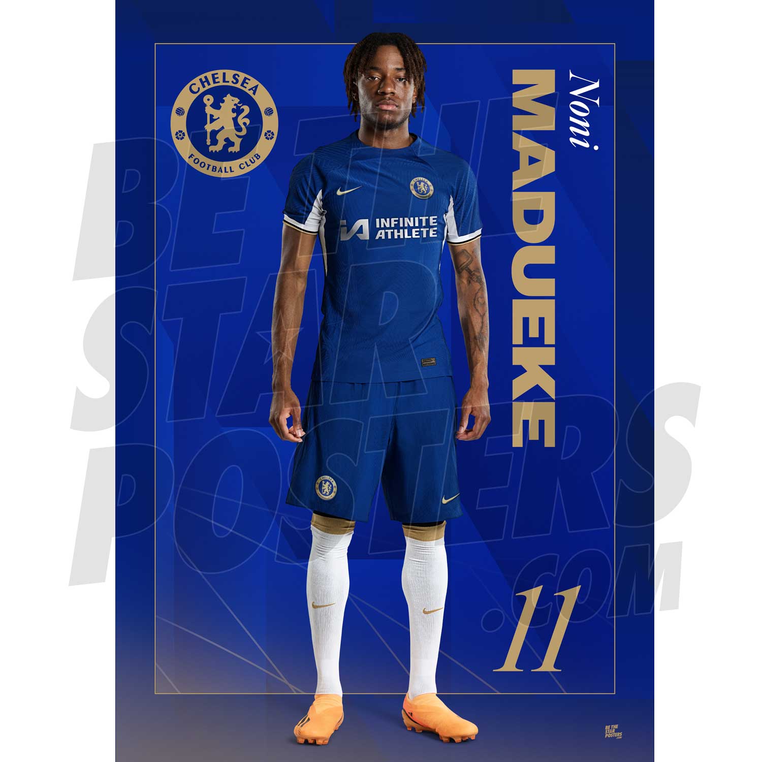 Chelsea FC Madueke 23/24 Headshot Poster
