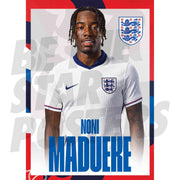 England Madueke 24/25 Home Headshot Poster