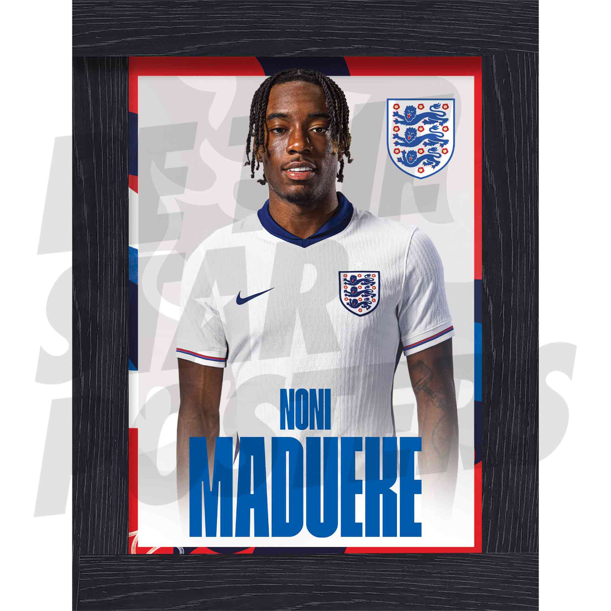 England Madueke 24/25 Home Headshot Poster